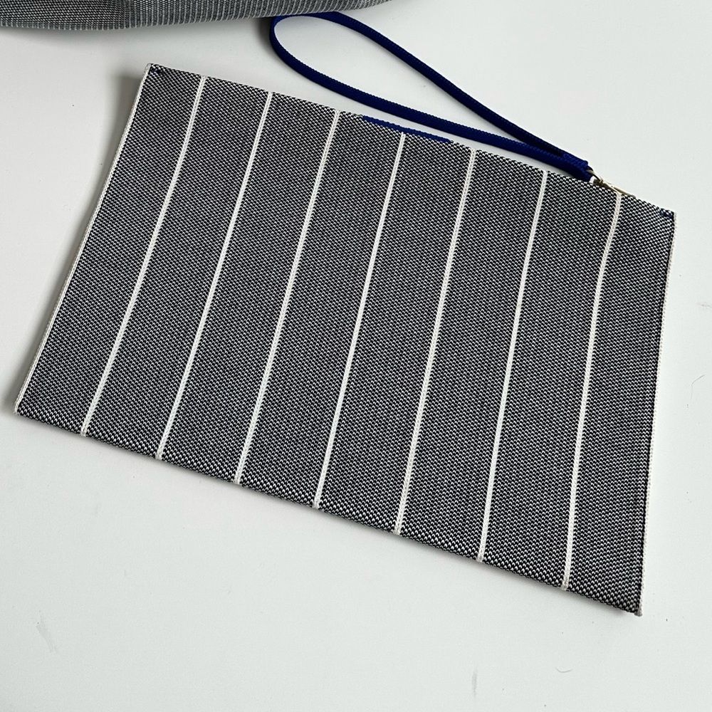 Rothy’s Maritime Cloud stripe wristlet